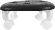MAGICLULU Pulley Stool Step Stool Step Stool Stool Step Stools for Rolling Stools with Wheels Raised Foot Stool Low Stool Office Step Stool Foot Rest Black Plastic