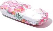 [KaMbLe] Hard Shell Portable Eyeglasses Case Glasses Case Spectacles Box for Sunglass Reading Glasses (Red Flower)