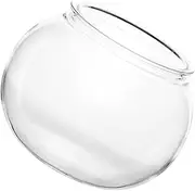 DINHEAROM Transparent Plastic Fish Bowl Durable Aquarium for Goldfish Turtles Home Office Decor Compact Design Falling
