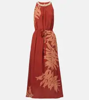 [Velvet] Velvet Odessa printed maxi dress AU 16 orange