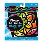 Melissa & Doug Scratch Art Flower Light Catcher Kit