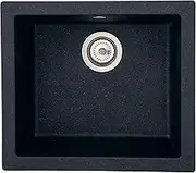respekta Mineralite Kitchen Sink Built-in Granite 50 x 44 cm Black