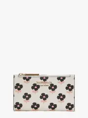 spencer block print floral small slim bifold wallet