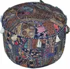Handmade Patchwork Traditional Decorative Ottoman Pouffe Footstool Chair Cover