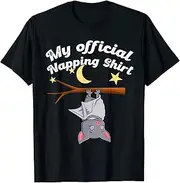 [X.Style] Napping Pajama Sleeping Shirt Cute Lazy bat ds856 T-Shirt Black