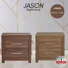 Priceworth Nightstand Bedside Table Bed Side Oak and Walnut Color