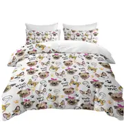 Captivating Cute Dogs Pattern Quilt Cover