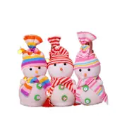 4PCS Christmas Eve Snowman Doll Apple Gift Bag, Random Style Delivery, Size: 10*25cm