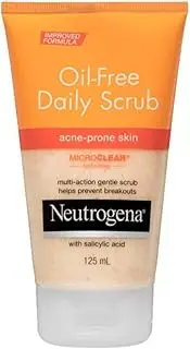 Neutrogena Oil Free Acne Face Scrub 125ml|For acne-prone skin|With Salicylic Acid|Prevents breakouts|Dissolves oil, dirt & impurities|Unclogs pores