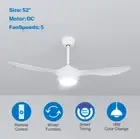Ceiling Fan With Light Remote Ceiling Fans 52'' DC Motor 3 Blades 1300mm White