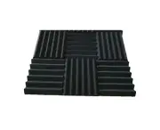6pk Charcoal Black 2in Acoustic Foam Panel Tile Wall Studio Sound Proof 12x12x2