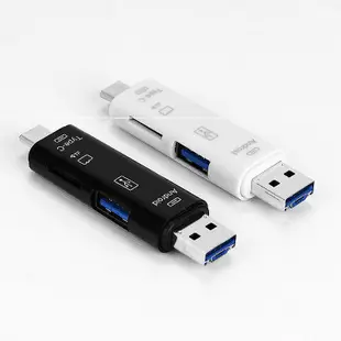 [降價]Micro USB Type-C 三合一 OTG USB 讀卡機 鍵盤 滑鼠 隨身碟 傳輸線 OTG三合一