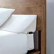 SLIGUY King Size Bed Wedge Pillow Headboard Pillow Mattress Wedge Bed Gap Filler Fill The Gap (0-7") Between Your Headboard and Mattress for Sleeping Backrest Pillow（White 76"x10"x6"）