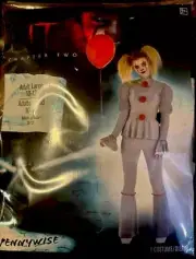 IT Chapter 2~Pennywise Halloween/Cosplay Costume~Adult L (10-12) Scary Clown