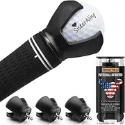 SisterAling 3-Prong Golf Ball Retriever Grabber Pick Up,Back Saver Claw Put On Putter Grip,Suction Cup Ball Grabber,Sucker for Golf Screws Tool (3 Pack)