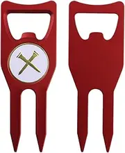 Golf Divot Tool - Golf Green Fork, Pack Pitch Mark Repair Tool | Multifunctional Aluminum Alloy Anode Ball Fork Includes Ball Marker, Divot Tool for Outdoor and Indoor Golf Courts,