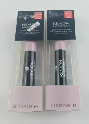 2 PACK REVLON PHOTOREADY COLOR CORRECTING PEN FOR DULLNESS CONCEALS 020