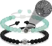 [DSJLMOMO] 100 Language I Love You Couples Bracelets, His And Her Matching Couple Gifts Bracelet Jewelry