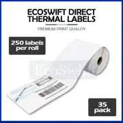 35 Rolls EcoSwift 250 4 x 6 Zebra 2844 Eltron Direct Thermal Printer 8750 Labels