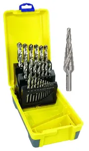 Bordo 2007-M3-SDM1 - Drill Bit Set - 25 Piece Metric Bright + 4-12mm HSS Step Drill