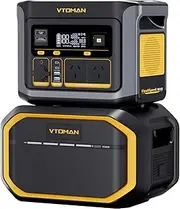 FlashSpeed 600 Portable Power Station Bundle with Extra Battery - 2047Wh/600W(1200W Peak) Outdoor Generator with LiFePO4 Battery, 1 H Fast Charging 0-80%, 100W USB-C for Camping, Fishing, RVs