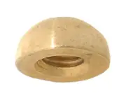 B&P Lamp® 1/2" Diameter Brass Half-Ball Finial, Tapped 1/8F For 1/8 Ips, Unf