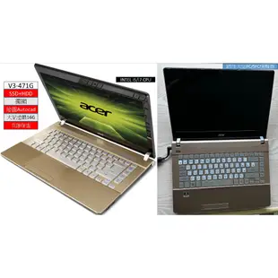 Acer Aspire V3-471G 14吋獨顯i5/i7雙硬碟8G/16GRAM繪圖和遊戲視訊會議追劇文書簡易伺服器