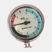 Mares XR Pressure Gauge PSI 5000 with 6in Miflex Hose Scuba Diving Brass Tech