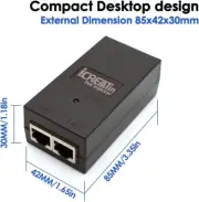 Gigabit PoE+ Injector, 30W POE Power Adapter, IEEE802.3af & 802.3at Compliant