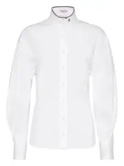 [Brunello Cucinelli] Brunello Cucinelli-Camicia A Collo Alto-Donna L