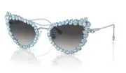 SWAROVSKI SK7011 40198G 56mm Matte Light Blue Grey Gradient Women's Sunglasses