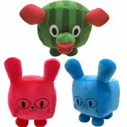 Lertenys 3pcs Titanic Blue Balloon Cat Plush Toy Stuffed Animal Doll Pillow Pet Simulator
