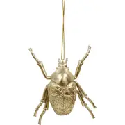 LVD Bohemian Hanging Beetle Resin Christmas Tree Ornament 8.5x8.5cm Gold