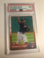 2015 Topps Update Francisco Lindor No Sparkle Indians RC Mint PSA 9