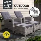 Gardeon Sun lounge Wicker Lounger Recliner Chair Sofa Outdoor Furniture Patio