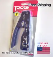 RJ45 Crimp Tool for End Pass Through Cutter Cat6 Cat5 Cat5e 8P8C Plugs Connector