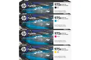 HP 975X Ink Toner Cartridge High Yield Black/Cyan/Magnenta/Yellow Set PageWide Pro Genuine L0S09AA