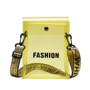 Women Small Crossbody Bag Clear Phone Purse With Adjustable Strap-Yellow