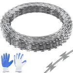 VEVOR Razor Wires, 246 ft Razor Barbed Wire, 5 Rolls Razor Wire Fencing Razor Fence, Razor Ribbon Barbed Wire Galvanized Razor Wire Fence, Rolls Razor