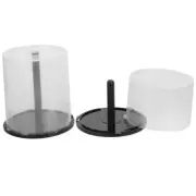 2 Pcs CD Storage Bin Clear Buckets Transparent Decorative Blank Dvd Discs Cases