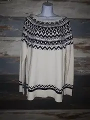 St. John’s Bay Women’s Metallic Knit Sequin Sweater Holliday Winter Size XL NWR