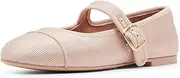 [Steve Madden] Women's Dory Ballet Flat, Blush Satin, 6.5