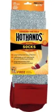 Heated Hunting Socks Warming Feet Heat Hothands Men Size 10-13 Ref Warmer Pocket