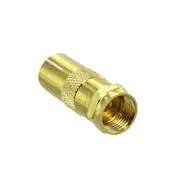 F-Type Male to PAL Female TV Aerial Antenna Flylead Adaptor Plug Gold Plated