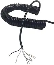 Spring Wire 4-core Shielded Twisted Pair Network 2-core 20AWGG Telescopic Power Cord Spiral Cable Elastic Wire 6-core(Stretch 11 Meter)