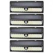 4 Pack 120 LED Solar Power Motion Sensor Wall Light Outdoor Garden Lamp Black