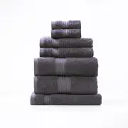 Renee Taylor Brentwood 7 Piece Carbon Bath Towel Pack