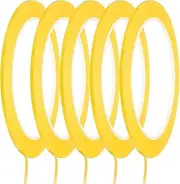 uxcell Whiteboard Tape 2mm Self Adhesive Graphic Chart Line Tape 66 Meters Grid Marking Stickers for Pinstripe Dry Erase Board Scrapbooking DIY Art Crafts, Dark Yellow, Pack of 5
