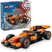 LEGO City F1 Driver with McLaren Race Car Toy for 6+ Year Old Boys & Girls, Formula 1 Vehicle Building Set with a Minifigure, Kids Construction Toy or Desk Toy 60442