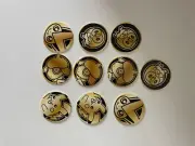 Ten McDonalds Happy Meal Pokemon coin chips. Pikachu, Riolu, Victini, Smeargle
